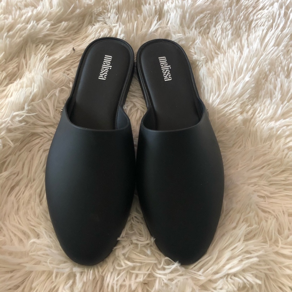 Melissa Black Slip-On Mule Flats